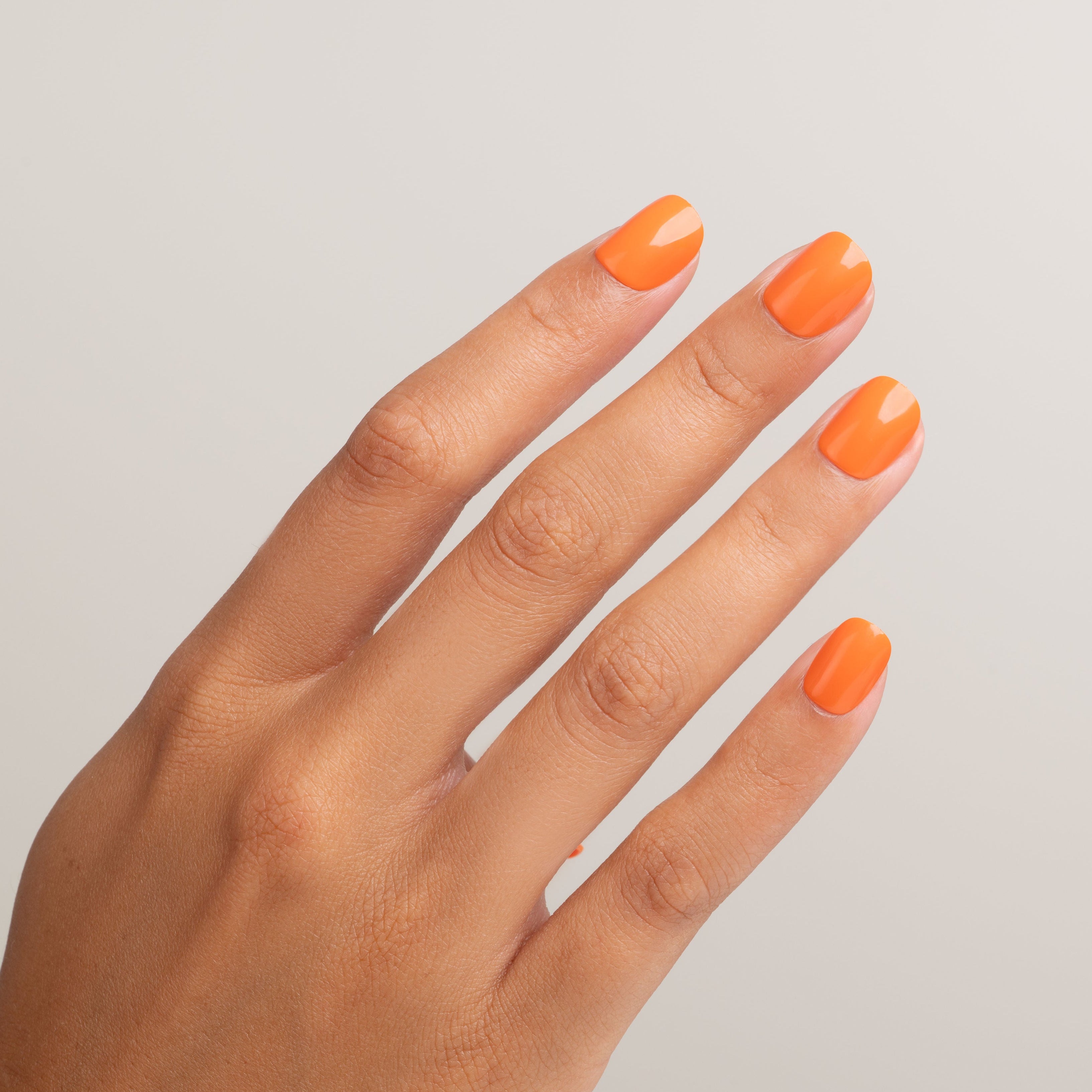 Premium orange Press-on Nägel